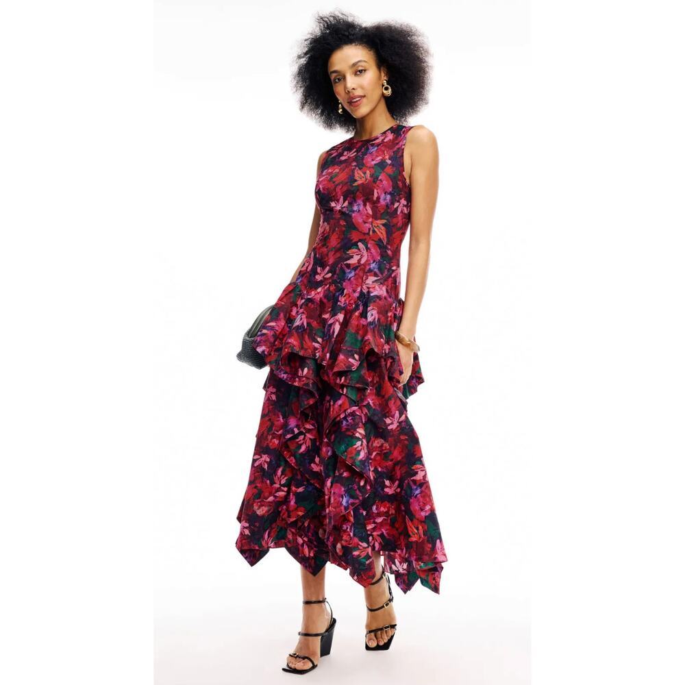 Ulla Johnson Pink Floral Mural Dress